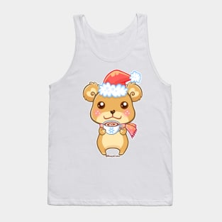 Santa Hat Bear - Merry Christmas! Tank Top